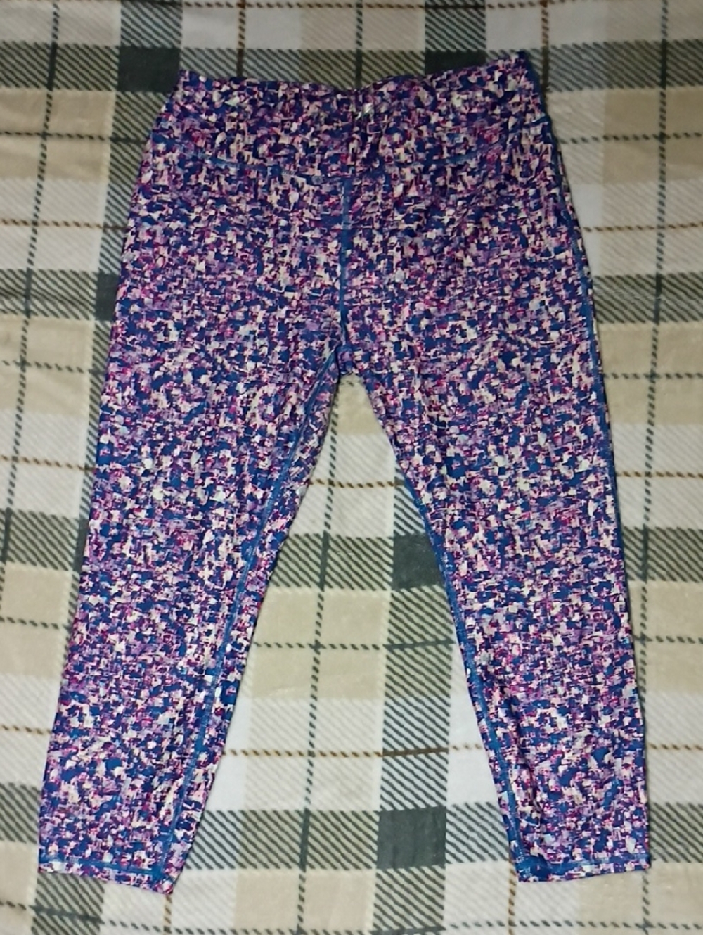 Women's Purple Multi-Print Athletic Leggings